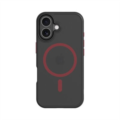 Juodas-raudonas dėklas Apple Iphone 17 Tactical MagForce Hyperstealth 2.0mm su iškirpta dviguba kamera