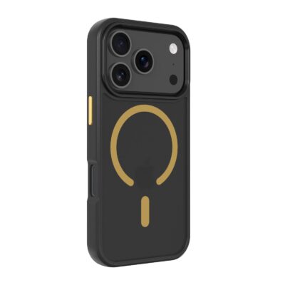 Juodas-geltonas dėklas Apple Iphone 17 Pro Tactical MagForce Hyperstealth 2.0mm su matiniu paviršiumi ir apsauginiu kampu