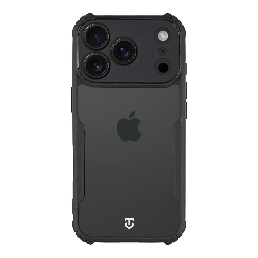Skaidrus-juodas dėklas Tactical Quantum Stealth iPhone 17 Pro Skaidrus-juodas dėklas Tactical Quantum Stealth telefonui Apple iPhone 17 Pro su matiniu paviršiumi ir apsauga nuo smūgių