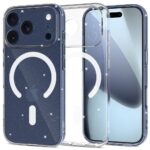 Skaidrus blizgantis dėklas Apple Iphone 17 Pro Tech-Protect FlexAir Magsafe su baltu magnetiniu žiedu