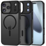 Juodas matinis dėklas Apple Iphone 17 Pro Tech-Protect Magmat Magsafe su apsauga kamerai ir mag-žiedu