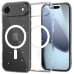 Skaidrus blizgantis dėklas Apple Iphone 17 Air Tech-Protect FlexAir Hybrid Magsafe su žėrinčiomis detalėmis