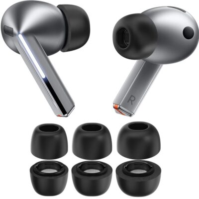 Pilki ausinių kištukai Samsung Galaxy Buds 3 Pro Tech-Protect rinkinys trys poros