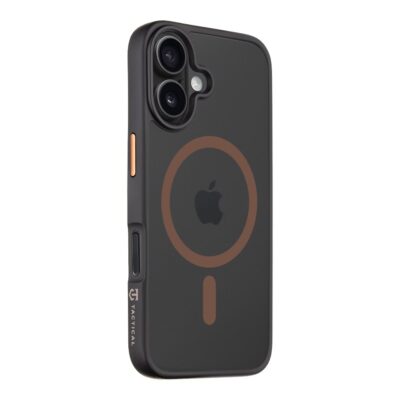 Juodas Moucha Moose dėklas Apple Iphone 16 Tactical MagForce Hyperstealth 2.0mm su matiniu paviršiumi ir filtruota kamera