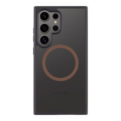 Juodas-Moucha Moose dėklas Samsung Galaxy S24 Ultra su kamera ir apsauga