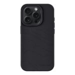 Juodas dėklas telefonui Apple Iphone 15 Pro Tactical MagForce Beaver su išraižytu reljefo raštu aplink kameros modulį