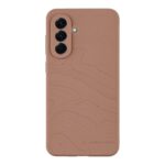 Moucha Moose dėklas telefonui Samsung Galaxy A56 taktinio stiliaus rudos spalvos su reljefiniu žemėlapiu