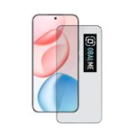 Juodas apsauginis ekrano stikliukas Honor 400 OBAL ME 5D Glass Screen Protector ant telefono