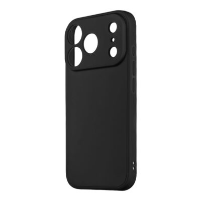 Juodas dėklas Apple iPhone 17 Pro OBAL ME Matte TPU su matinio paviršiaus ir kamerų išpjovomis
