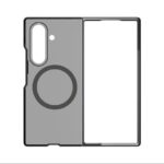 Juodas frost originalus dėklas Samsung Galaxy Z Fold 7 su magnetiniu apskritimu