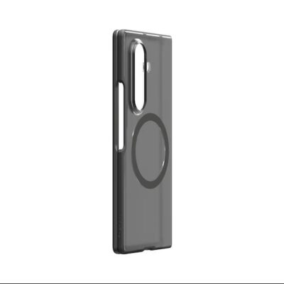 Juodas frost originalus dėklas Samsung Galaxy Z Fold 7 GP-FPS931PGB Spigen Capella Magnetic su apvaliu magnetu