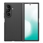 Juodas dėklas Samsung Galaxy Z Fold 7 su tekstūruota paviršiaus dalimi ir išpjovomis kamerai