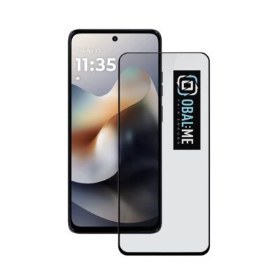 Juodas apsauginis ekrano stikliukas Motorola G56 OBALME 5D Glass Screen Protector priekinio ekrano