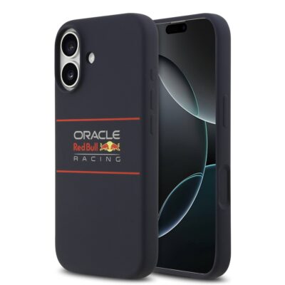 Tamsiai mėlynas dėklas Apple Iphone 17 su Oracle Red Bull Racing logotipu