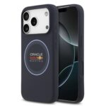 Tamsiai melynas deklas Apple Iphone 17 Pro Red Bull Silicone Blue Ring MagSafe su Oracle Red Bull Racing logotipu