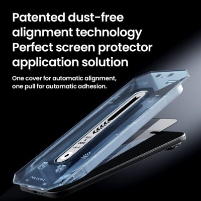 Apsauginis ekrano stikliukas su aplikatoriumi Apple Iphone 17 Air su automatinio išlyginimo aplikatoriumi