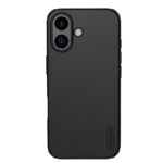 Juodas plastikinis dėklas Apple iPhone 17 Nillkin Super Frosted Shield su matinė tekstūra ir kameros išpjova