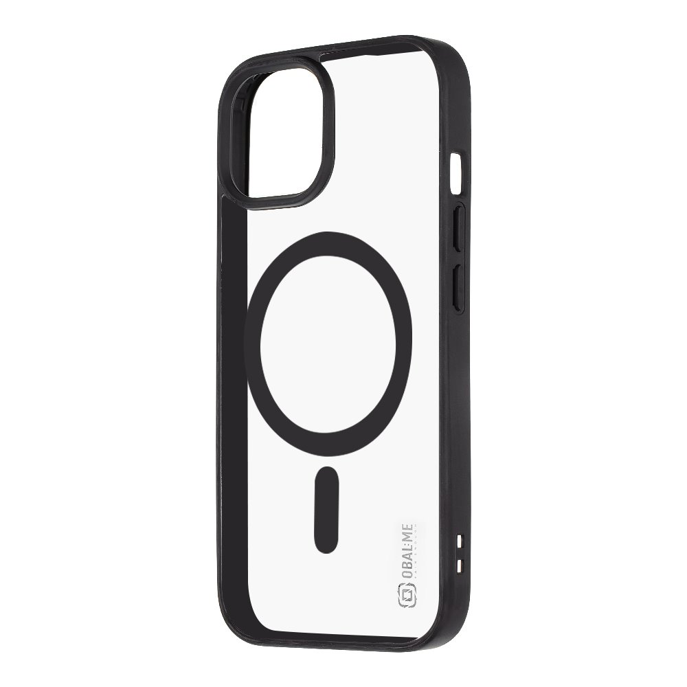 Juodas dėklas Apple Iphone 15 OBALME MagNetix Outline Juodas dėklas Apple Iphone 15 OBALME MagNetix Outline su matiniu baltu pagrindu ir magnetiniu žiedu