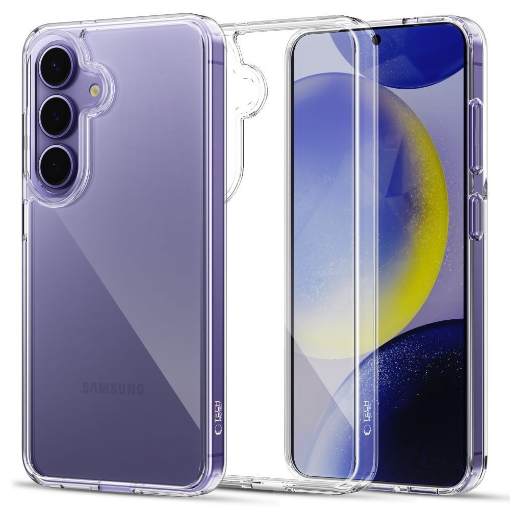 Skaidrus deklas Samsung Galaxy S25 FE Tech-Protect FlexAir Hybrid Skaidrus deklas Samsung Galaxy S25 FE Tech-Protect FlexAir Hybrid apsaugantis violetine telefono nugara