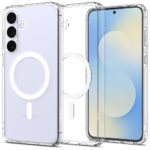 Skaidrus-baltas dėklas Samsung Galaxy S25 FE Spigen Ultra Hybrid Mag Magsafe su magnetiniu apskritimu