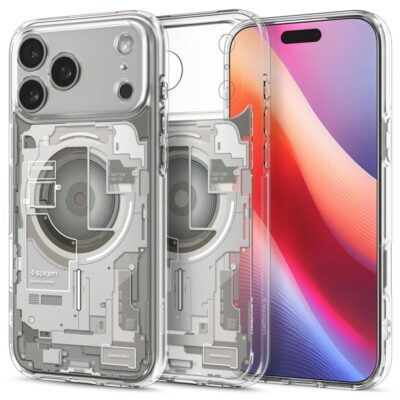 titano zero one deklas apple iphone 17 pro spigen ultra hybrid mag magsafe skaidrus skaitmenisko dizaino