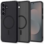 Juodas frost dėklas Samsung Galaxy S25 FE Spigen Ultra Hybrid Mag Magsafe su matiniu paviršiumi ir apsauga kamerai