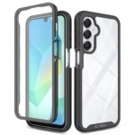 Juodas dėklas Samsung Galaxy A17 4G 5G Tech-Protect Defense 360 su aiškiu galiniu dangteliu ir tvirtu rėmu
