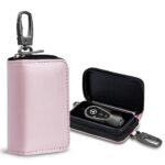 Rožinis dėklas signalo blokavimui TECH-PROTECT KLR300 POUCH KEYLESS RFID SIGNAL BLOCKER su užtrauktuku ir metaline sagtimi