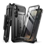 Juodas dėklas Samsung Galaxy S25 FE Supcase Unicorn Beetle Pro su apsauga ir laikikliu