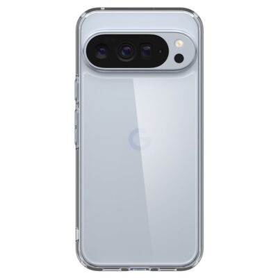 Skaidrus dėklas Google Pixel 10 Pro XL Spigen Ultra Hybrid ant telefono nugarėlės