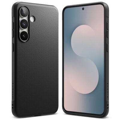 Juodas dėklas Samsung Galaxy S25 FE Ringke Onyx su apsauga aplink tris kamerų žiedus