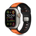 Juoda-orangine apyranke Apple Watch su isskirtiniu dizainu Tech-Protect Iconband Line