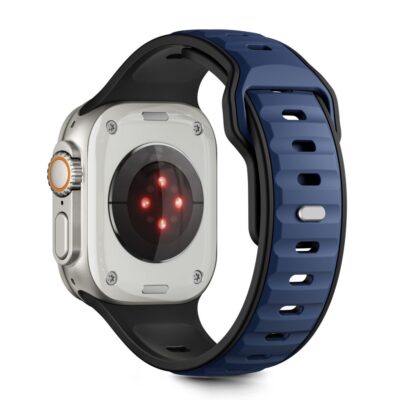Juoda-mėlyna apyrankė Apple Watch 8 9 10 11 SE ULTRA 44 45 46 49 MM Tech-Protect Iconband Line