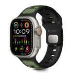 Juoda-žalia apyrankė Apple Watch 8 9 10 11 SE ULTRA su sportiniu dizainu ir Tech-Protect logotipu