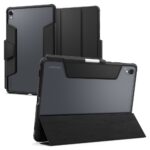 Juodas dėklas Samsung Galaxy Tab S11 11.0 X730 X736 Spigen Ultra Hybrid Pro su stovu ir galinio kameros apsauga