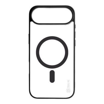 Juodas dėklas Apple Iphone Air OBAL ME MagNetix Outline su magnetiniu žiedu baltoje nugarėlėje