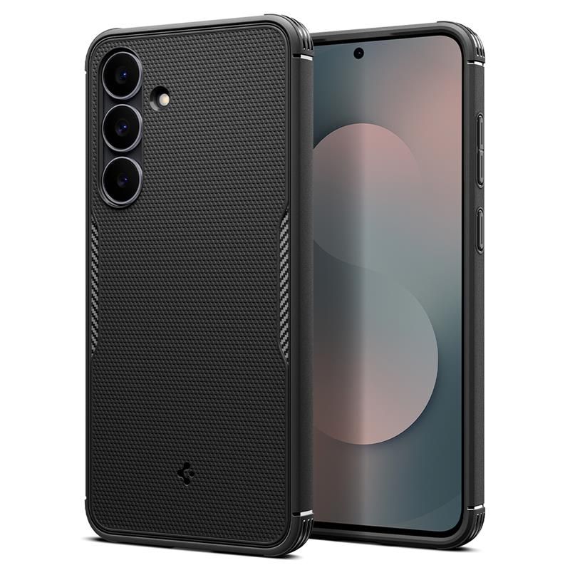 Juodas matinis dėklas Samsung Galaxy S25 FE Spigen Core Armor Mag Magsafe Juodas matinis dėklas Samsung Galaxy S25 FE su tekstūru ir kameros apsauga