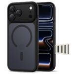 Juodas matinis dėklas Apple Iphone 17 Pro Max su MagSafe žiedu gale