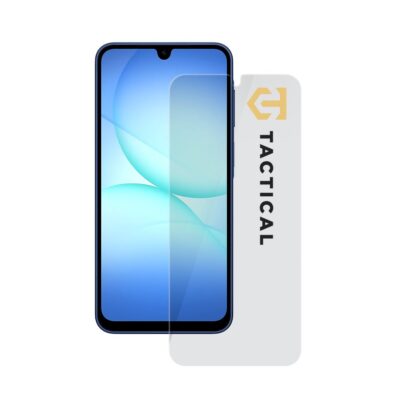 Skaidrus apsauginis stiklas telefonui Samsung Galaxy A17 4G 5G Tactical Glass Shield 2.5D ant mėlyno telefono ekrano