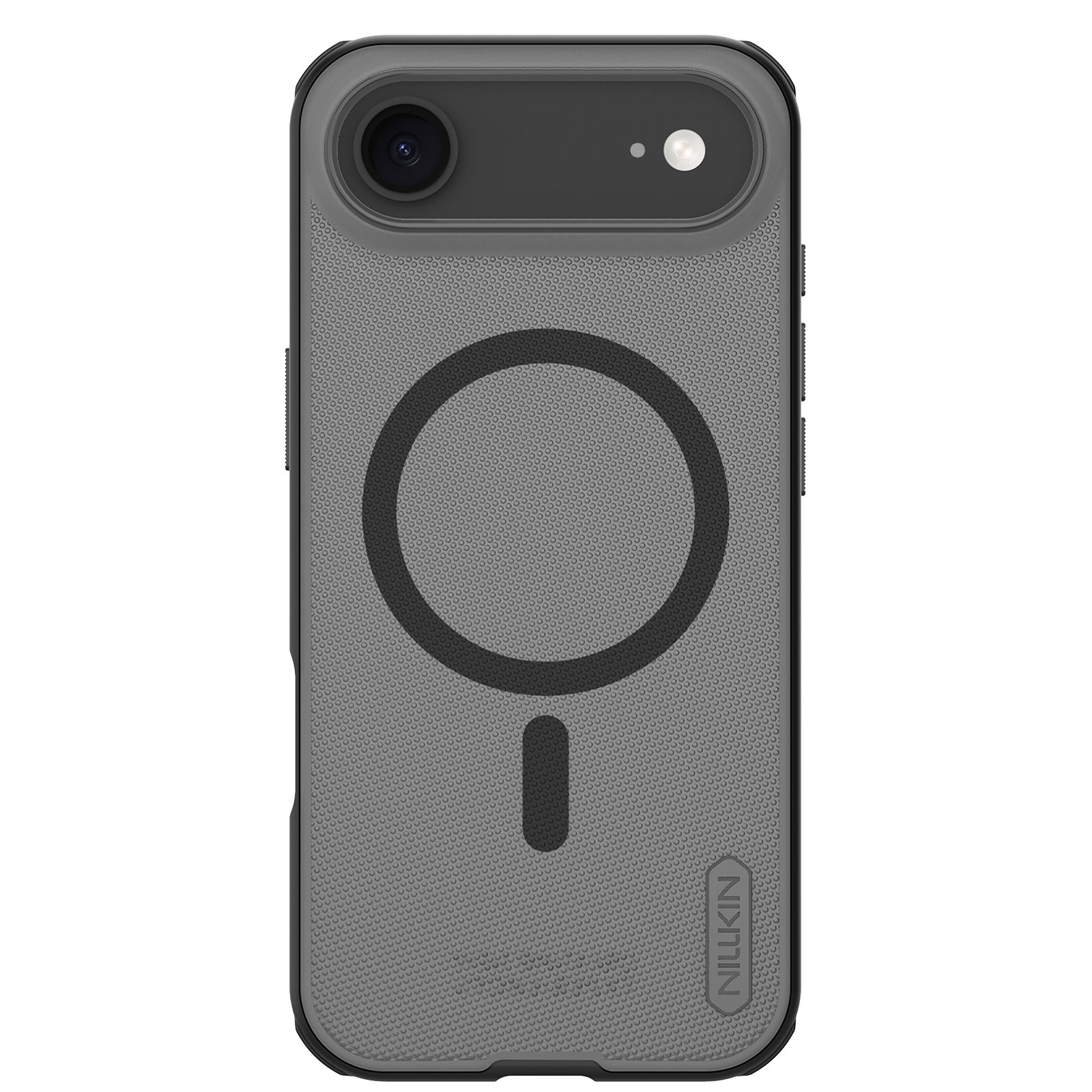 Juodas-skaidrus dėklas Nillkin Super Frosted PRO Magnetic Juodas-skaidrus dėklas Nillkin Super Frosted PRO Magnetic telefonui Apple Iphone Air su tekstūruota paviršiaus ir magnetiniu žiedu