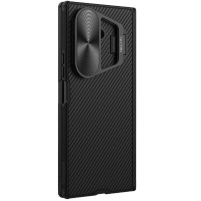 Juodas dėklas Nillkin CamShield Prop Magnetic telefonui Samsung Galaxy Z Fold 7 su magnetiniu laikikliu