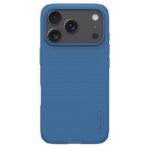 Mėlynas plastikinis dėklas Apple iPhone 17 Pro Nillkin Frosted Shield su tekstūruota danga ir iškirptėmis kamerai