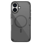 Skaidrus-juodas dėklas Nillkin Nature TPU PRO Magnetic telefonui Apple iPhone 17 su magnetiniu žiedu ir kameros apsauga