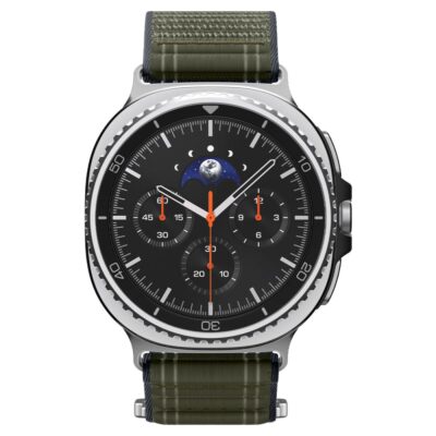 Žalia apyrankė Samsung Galaxy Watch 8 su tekstūruota medžiaga