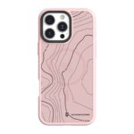 Rožinis dėklas Apple Iphone 16 Pro Max Tactical MagForce Hyperstealth Sika su juodais topografiniais kontūrais
