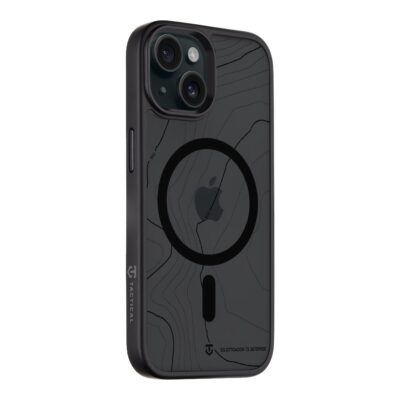 Asphalt dėklas Apple Iphone 15 Tactical MagForce Hyperstealth Sika juodas su tekstūruota nugarėle