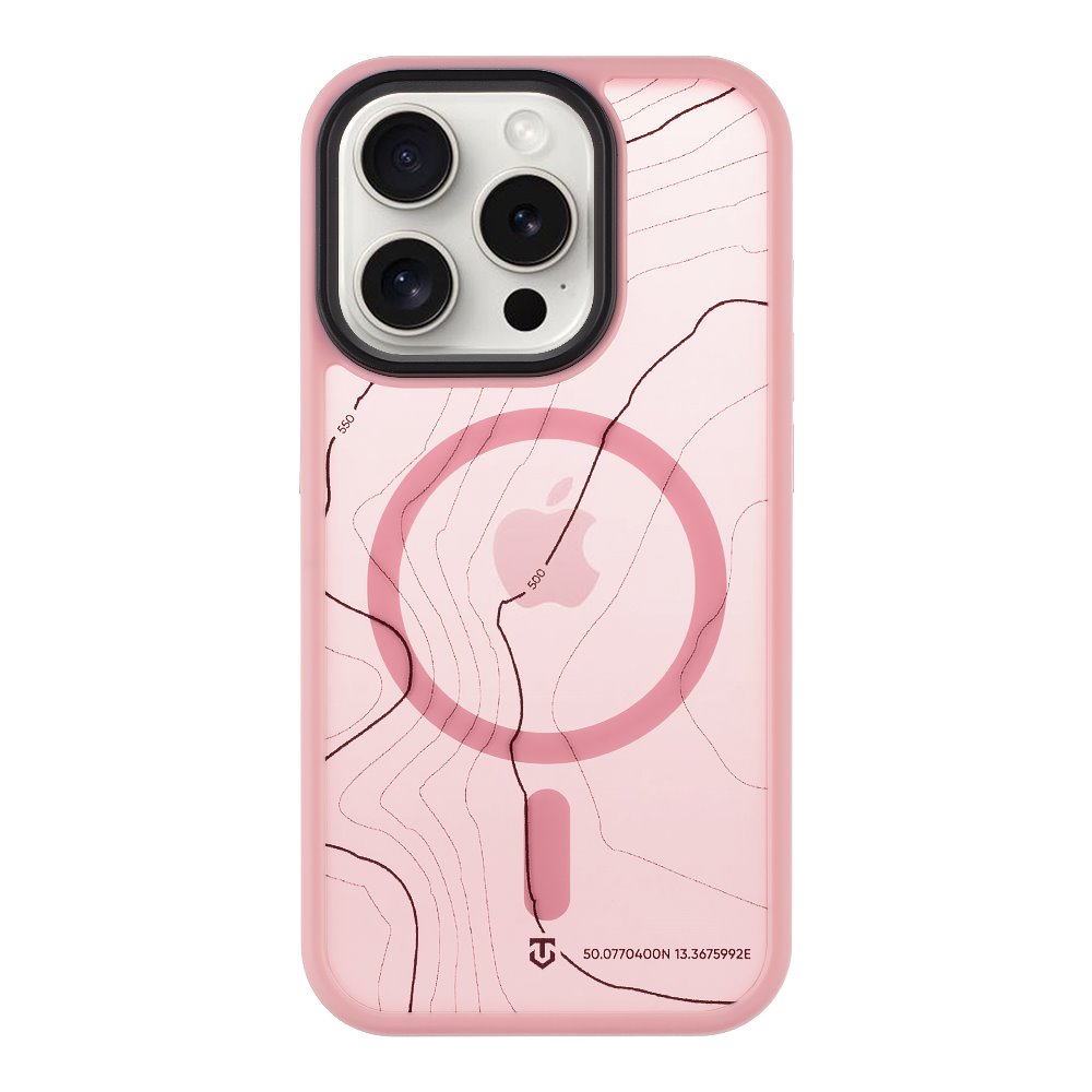 Rožinis dėklas Apple Iphone 15 Pro Tactical MagForce Hyperstealth Sika Rožinis dėklas Apple Iphone 15 Pro Tactical MagForce Hyperstealth Sika su žemėlapio raštais