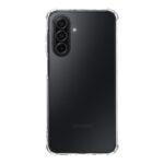Skaidrus dėklas Tactical TPU Plyo telefonui Samsung Galaxy A17 5G su matomu juodu telefonu ir trimis kameromis