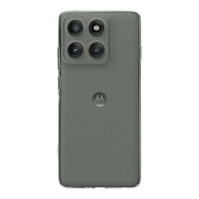 Skaidrus deklas Tactical TPU telefonui Motorola Edge 60 Pro aprengtas ant telefono siaura skaidria apvada kamera