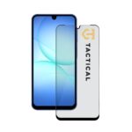 Juodas apsauginis stiklas telefonui Samsung Galaxy A17 4G 5G Tactical Glass Shield 5D su kvapo formos išpjova viršuje